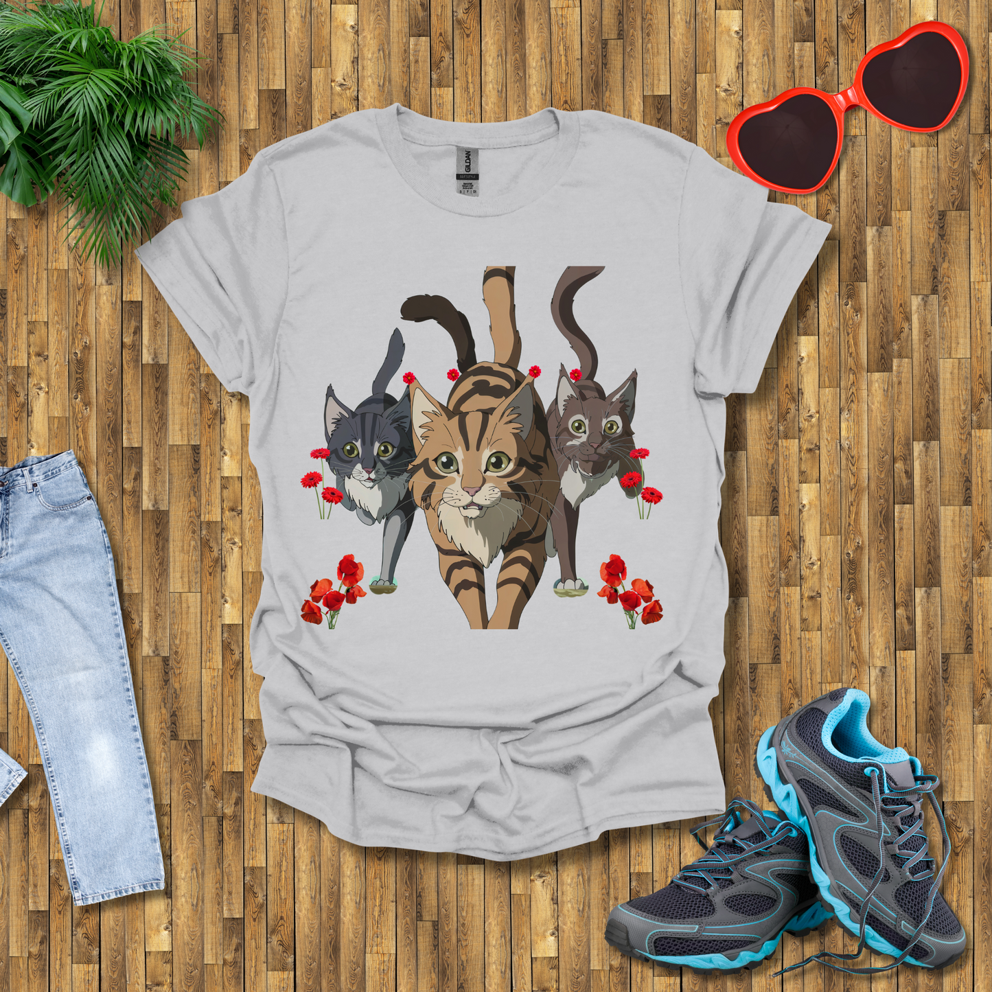 Cats hunting in the wild T-Shirt