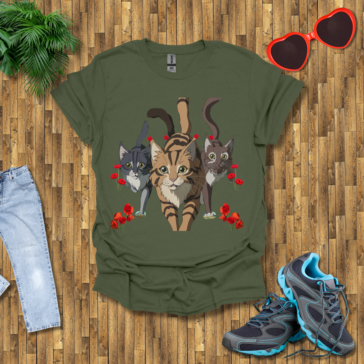 Cats hunting in the wild T-Shirt