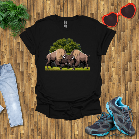 Bison fights T-Shirt