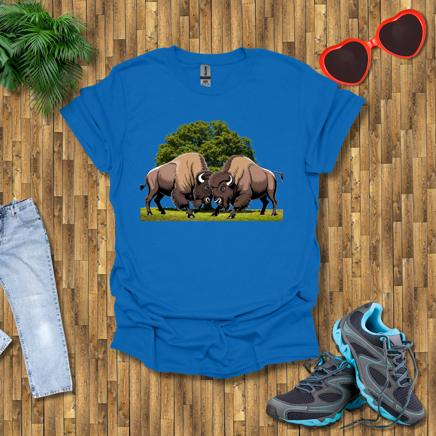Bison fights T-Shirt