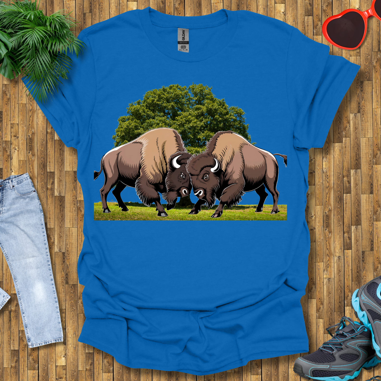 Bison fights T-Shirt
