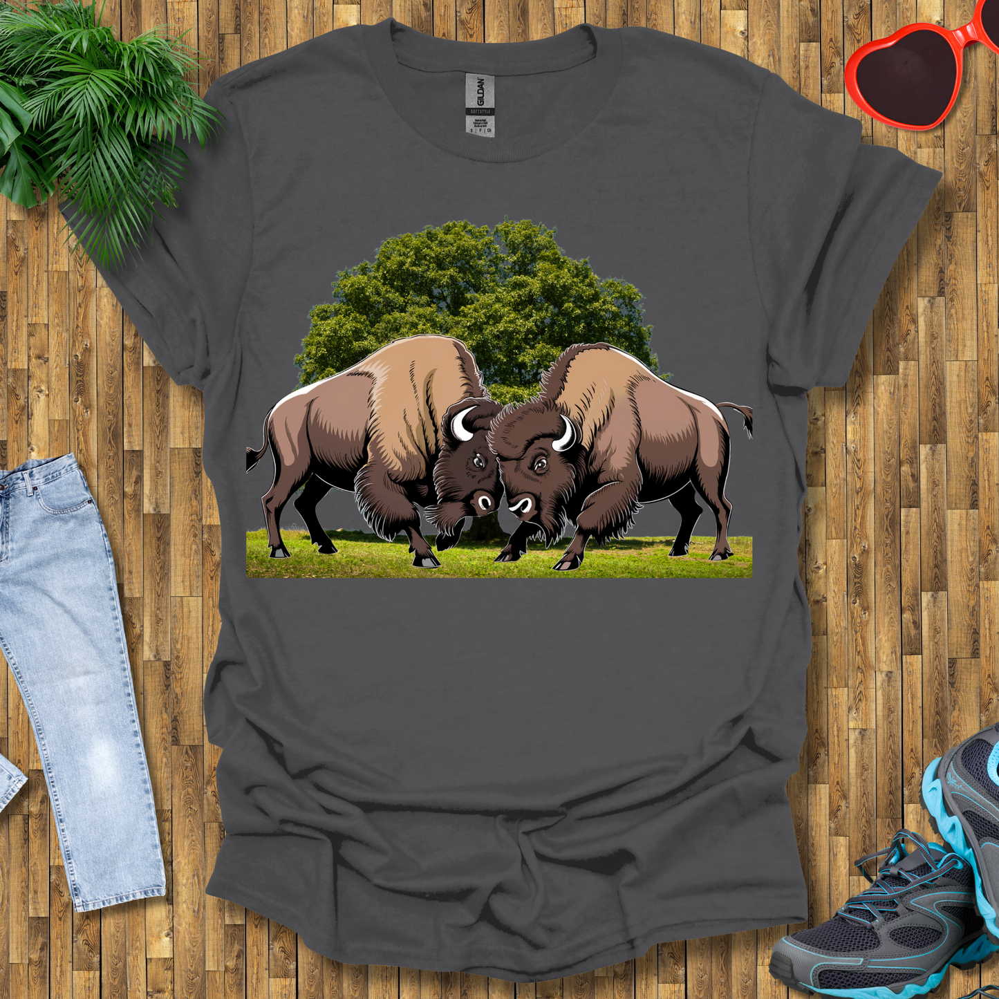 Bison fights T-Shirt