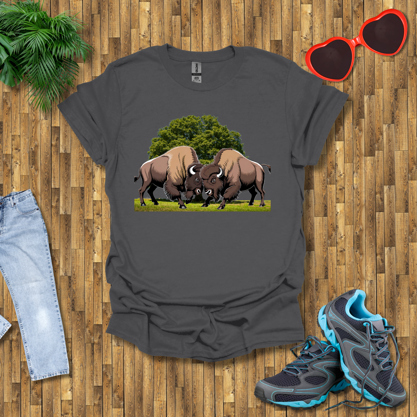 Bison fights T-Shirt