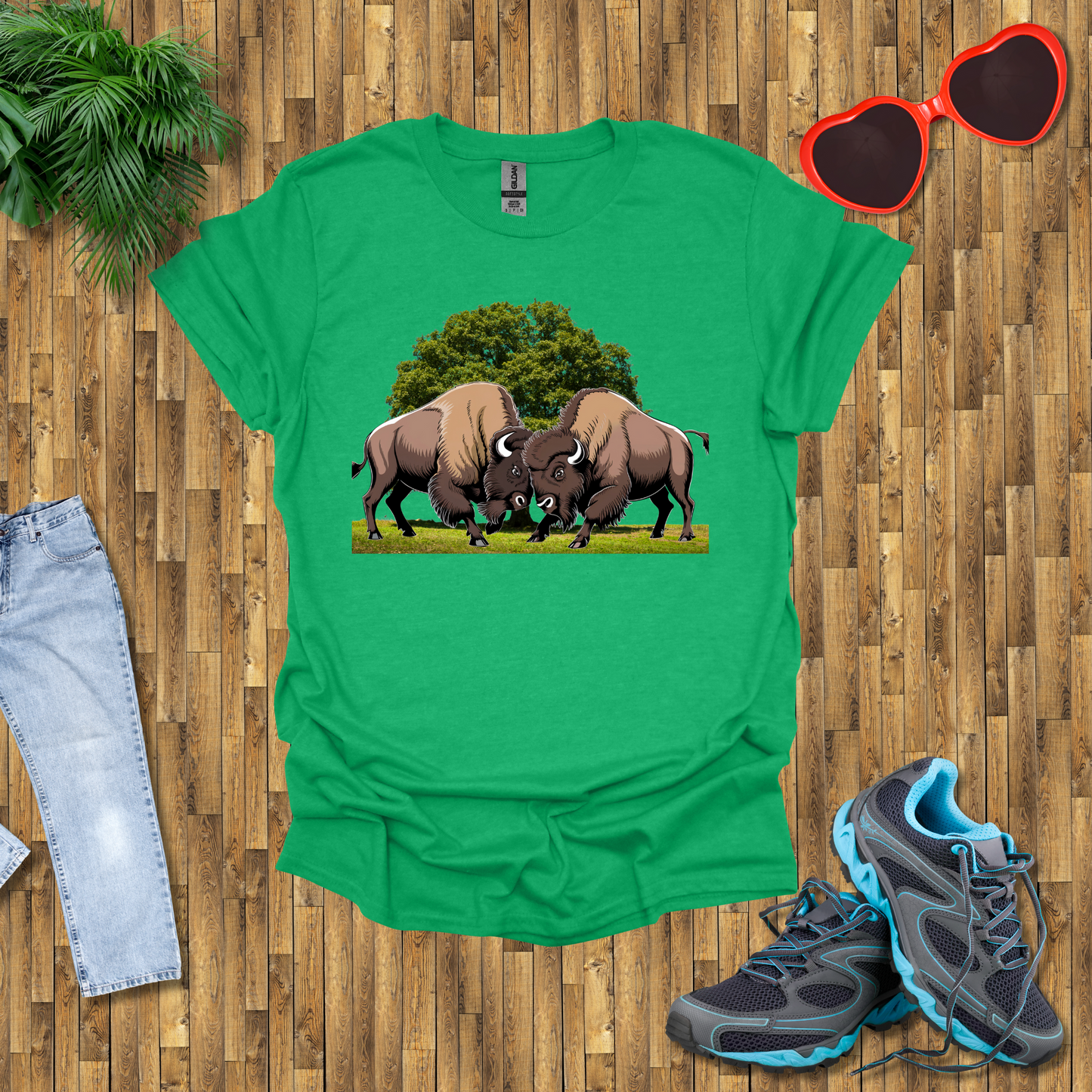 Bison fights T-Shirt