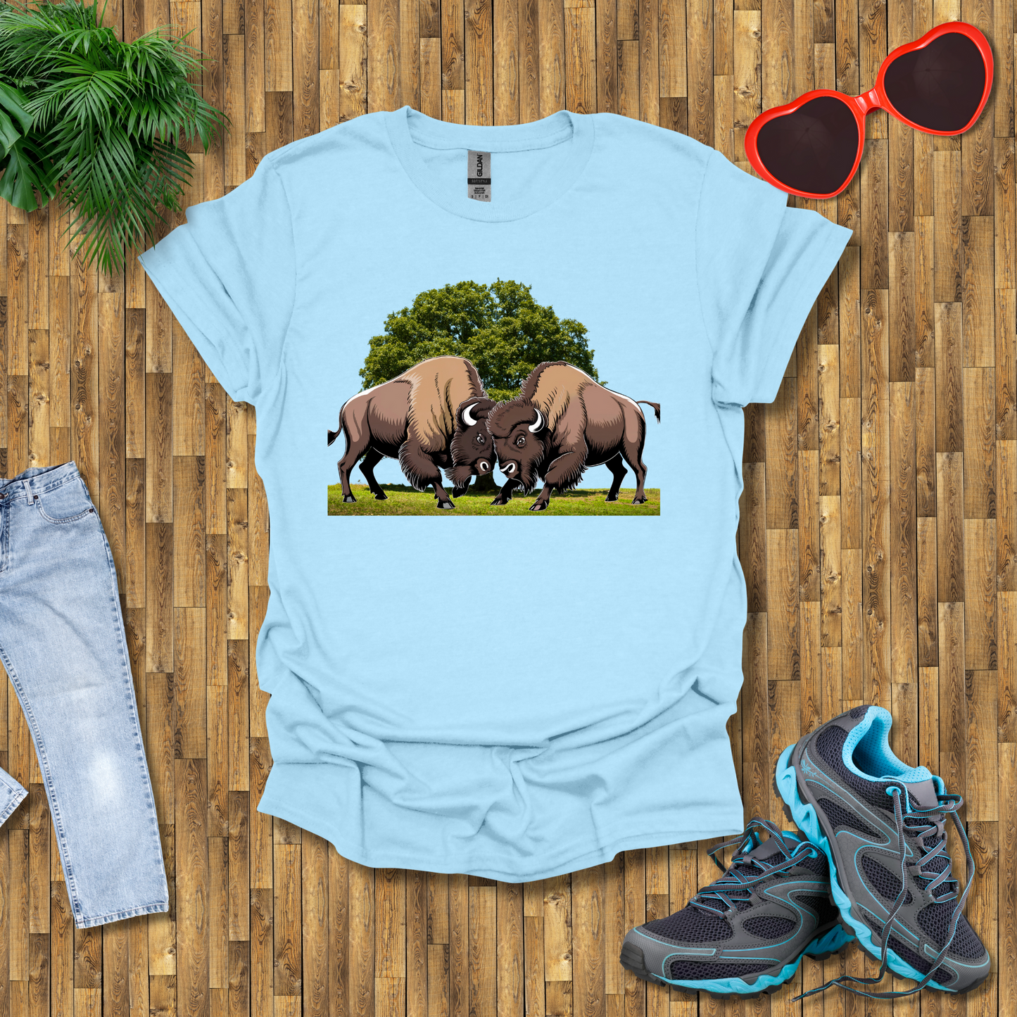Bison fights T-Shirt