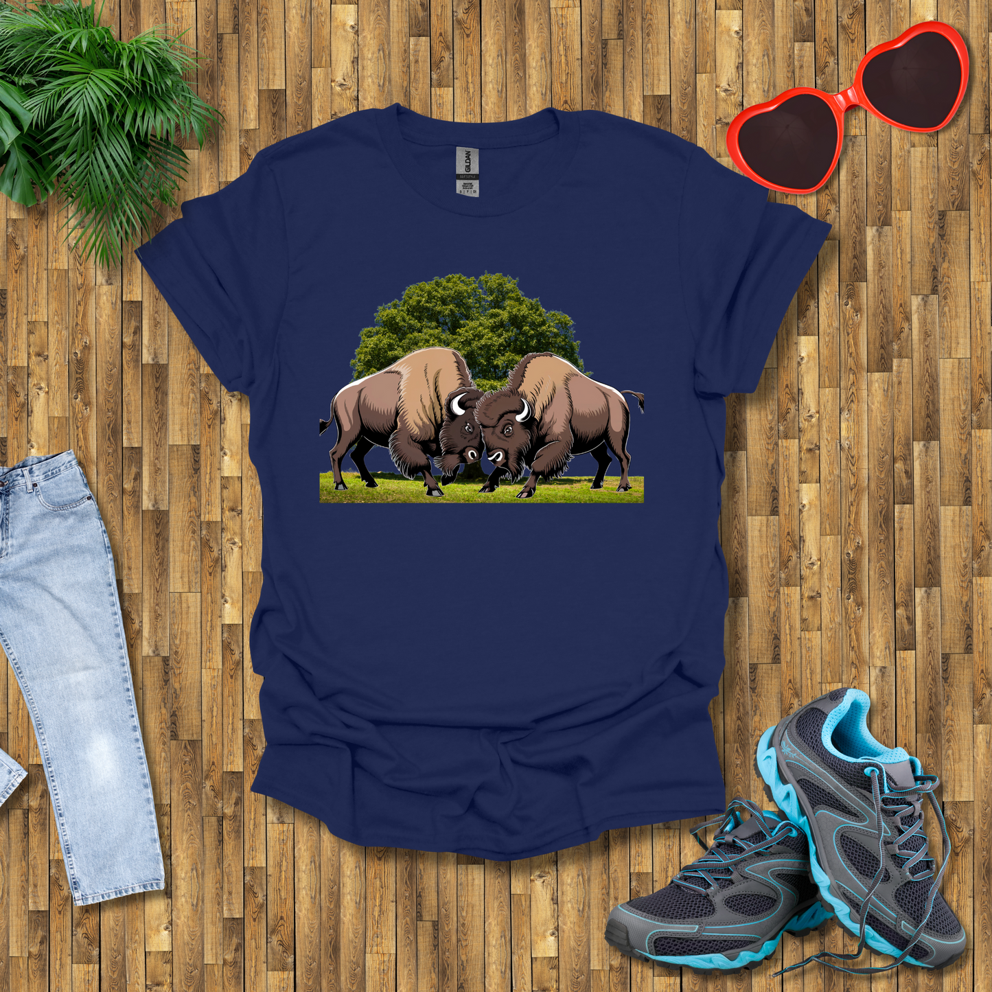 Bison fights T-Shirt