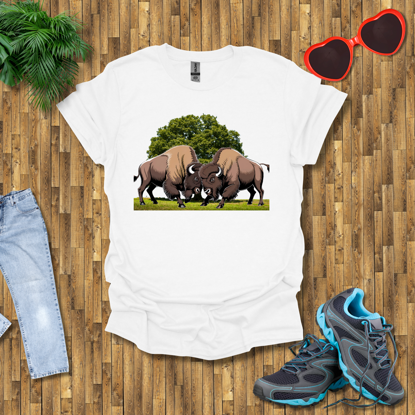 Bison fights T-Shirt