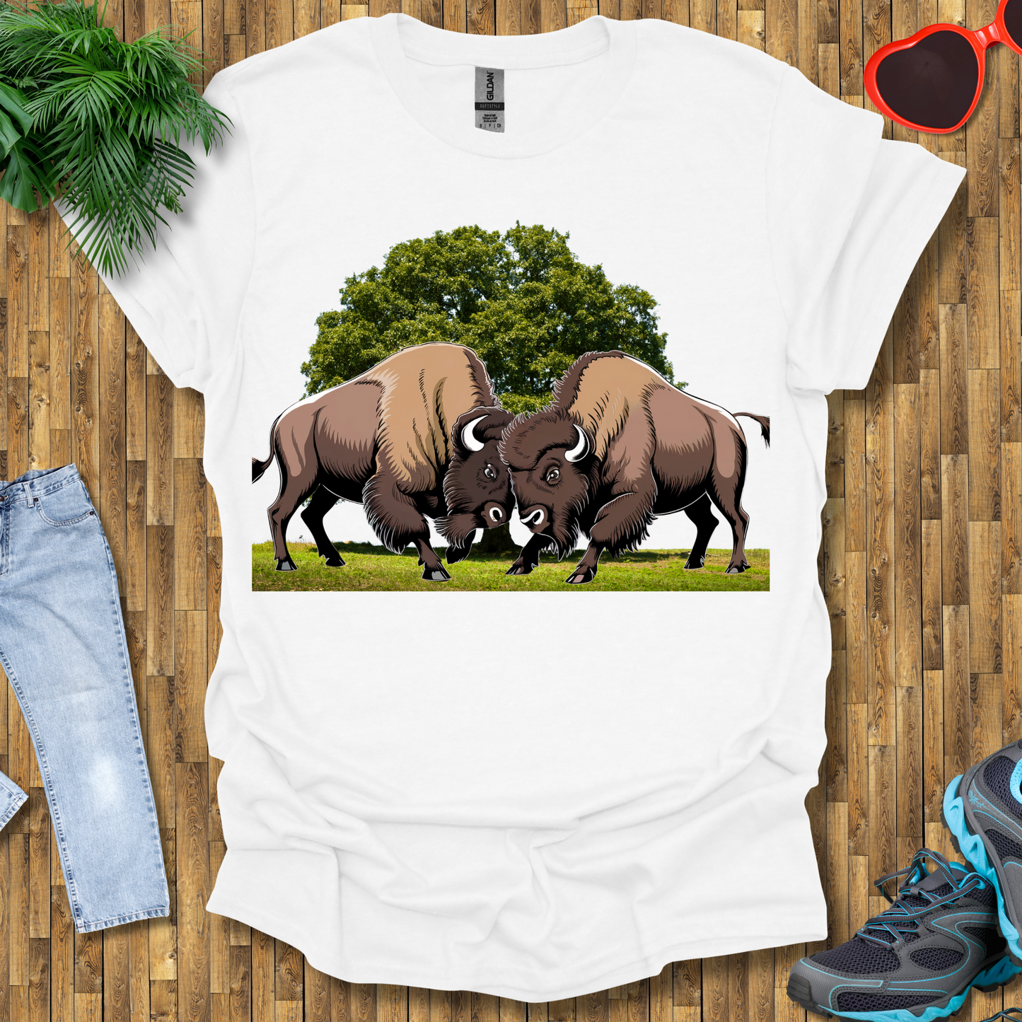 Bison fights T-Shirt