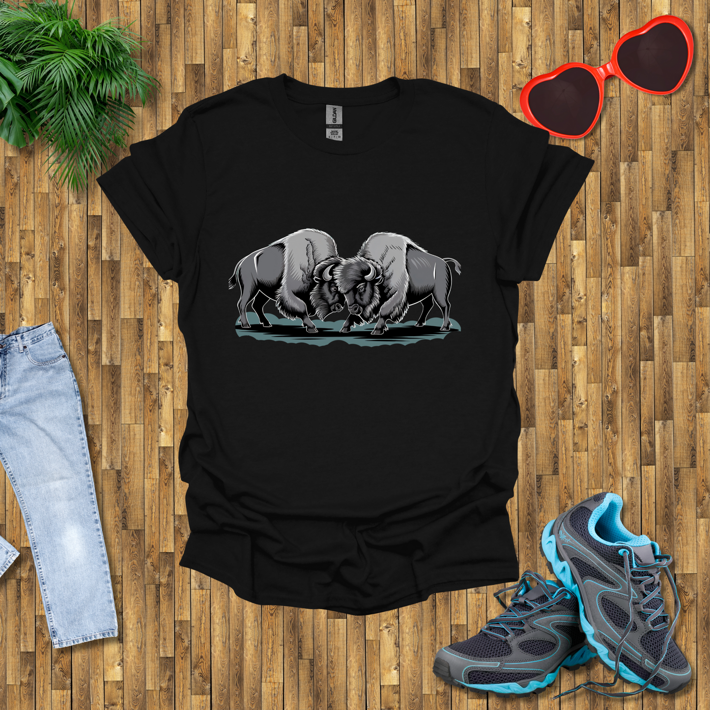 Bison fights T-Shirt