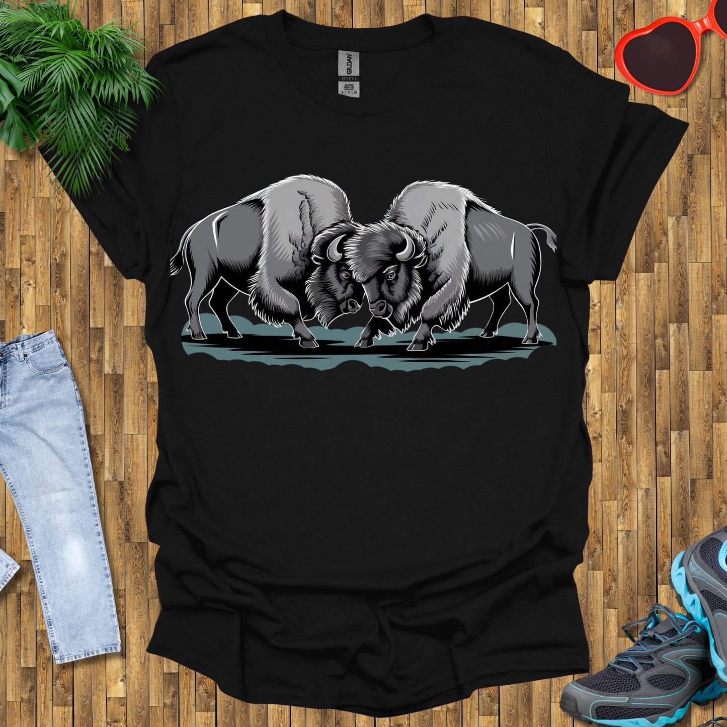 Bison fights T-Shirt