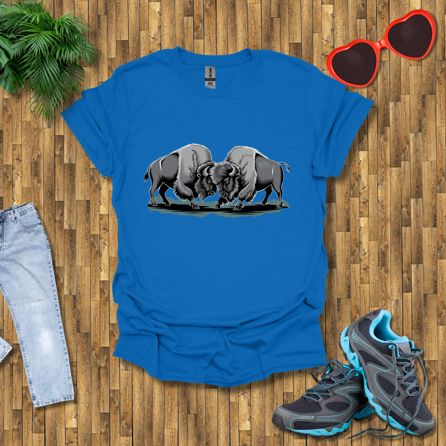 Bison fights T-Shirt