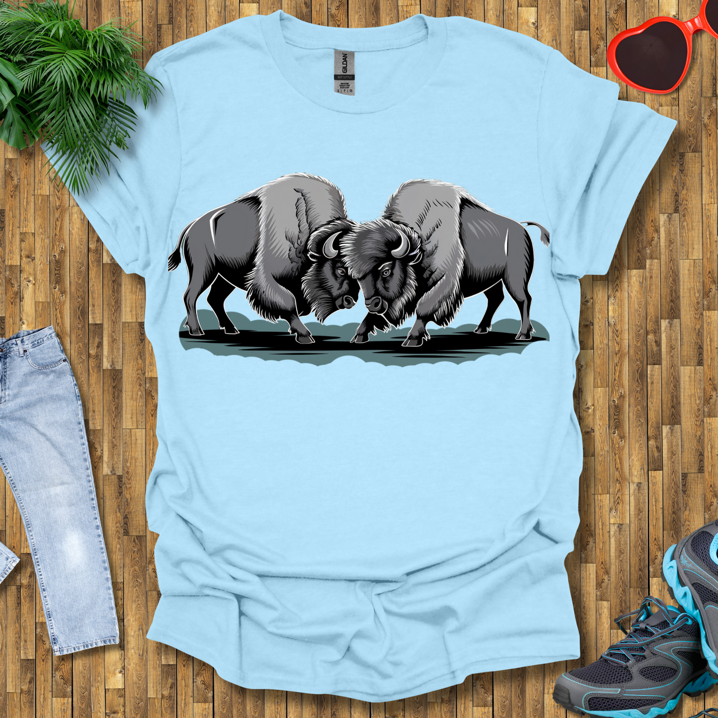 Bison fights T-Shirt