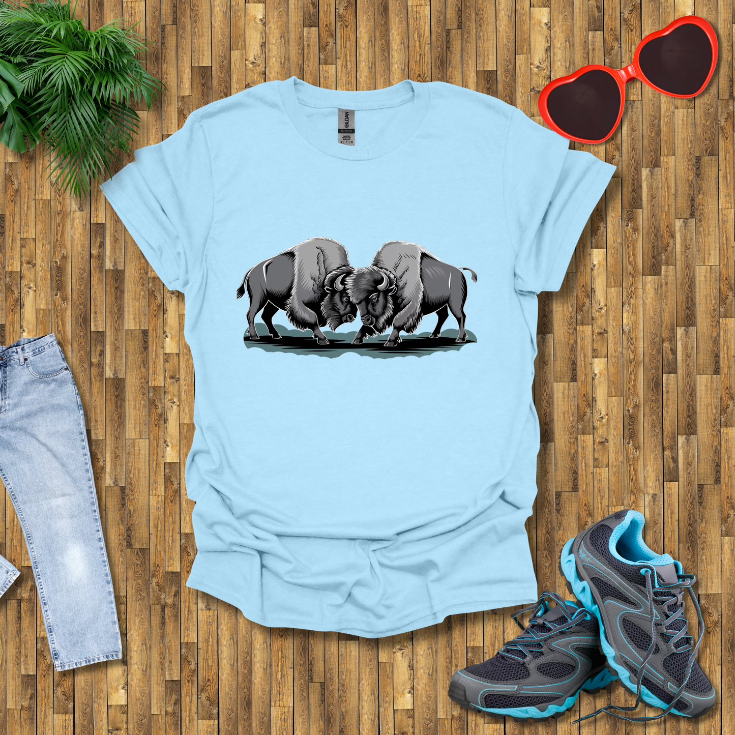 Bison fights T-Shirt