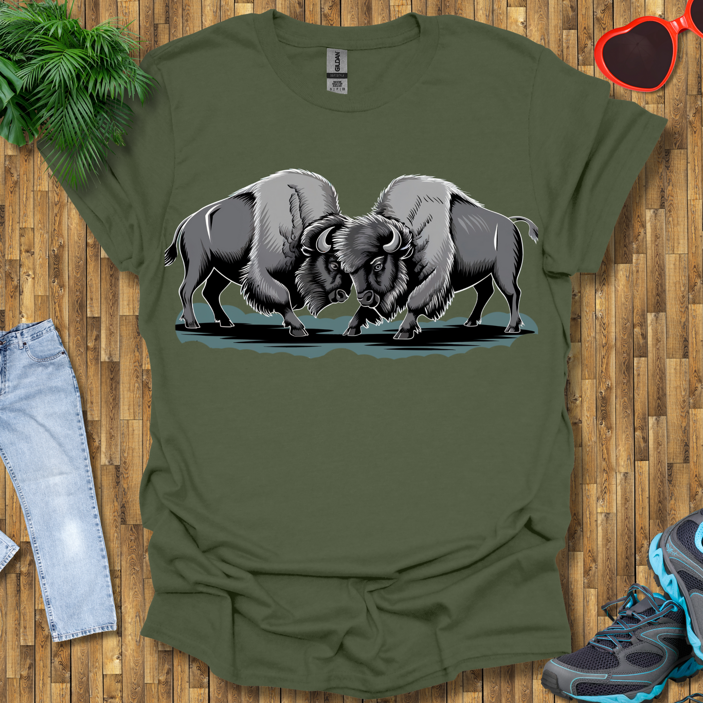 Bison fights T-Shirt