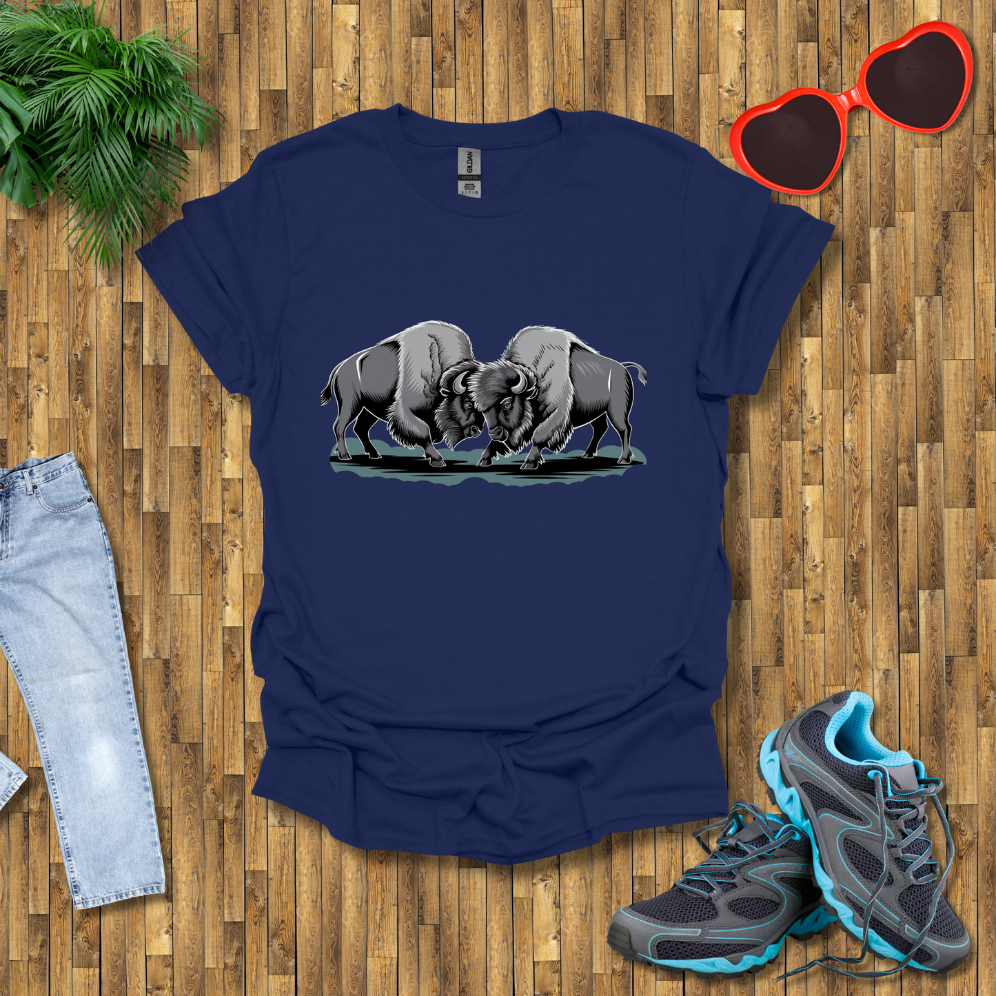 Bison fights T-Shirt