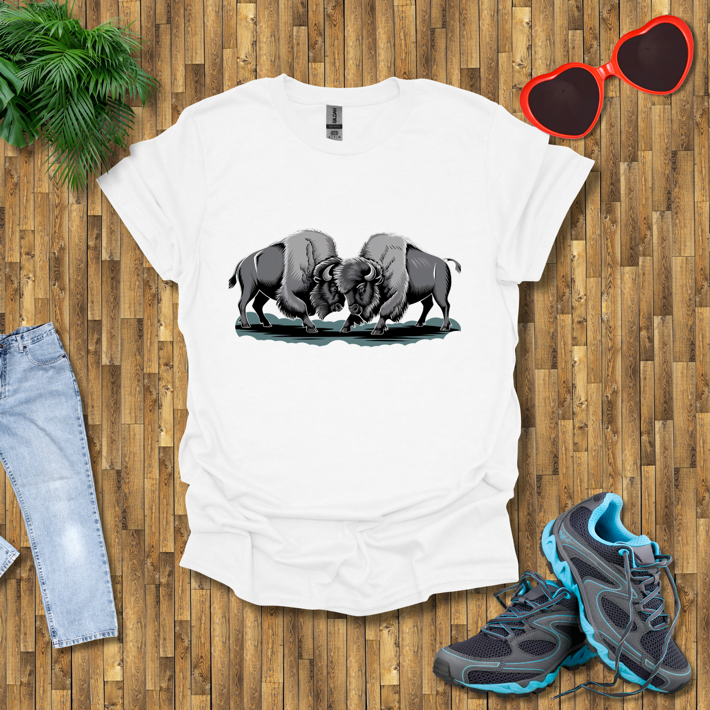 Bison fights T-Shirt