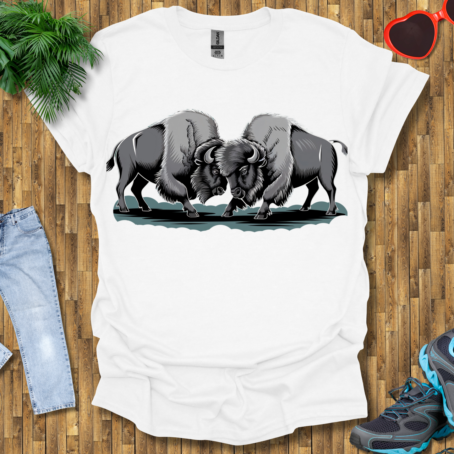 Bison fights T-Shirt