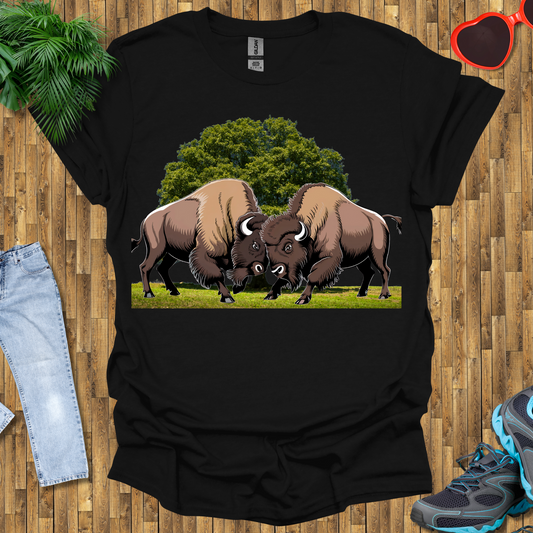 Bison fights T-Shirt
