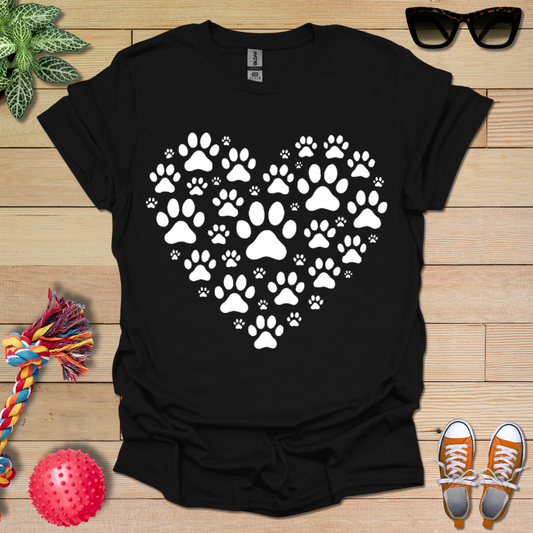 Heart of Paw Prints  T-Shirt