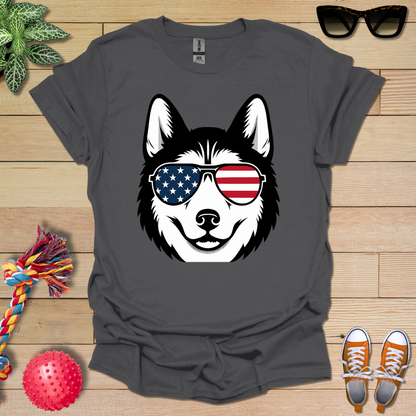 Patriotic Husky T-Shirt