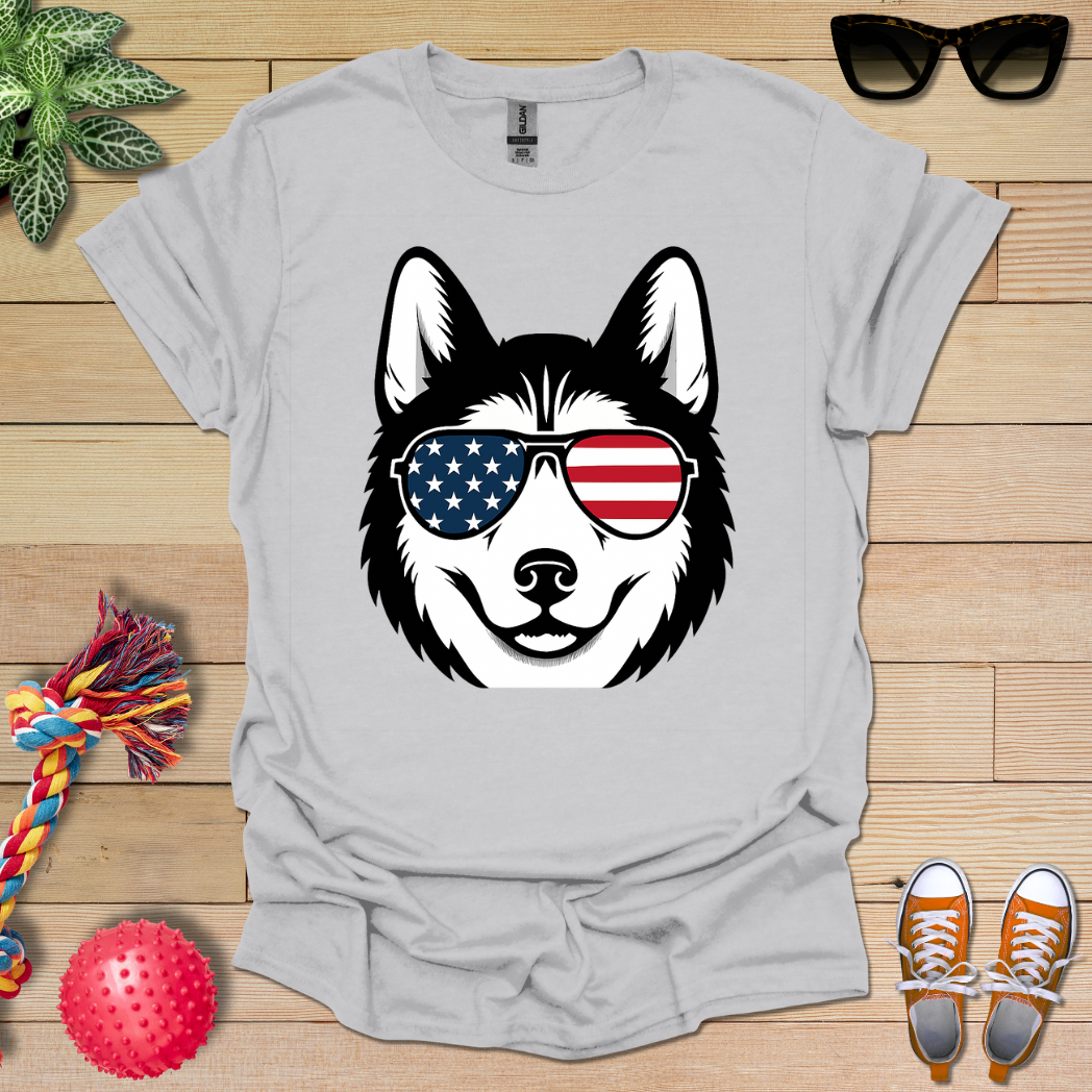 Patriotic Husky T-Shirt