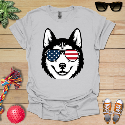 Patriotic Husky T-Shirt