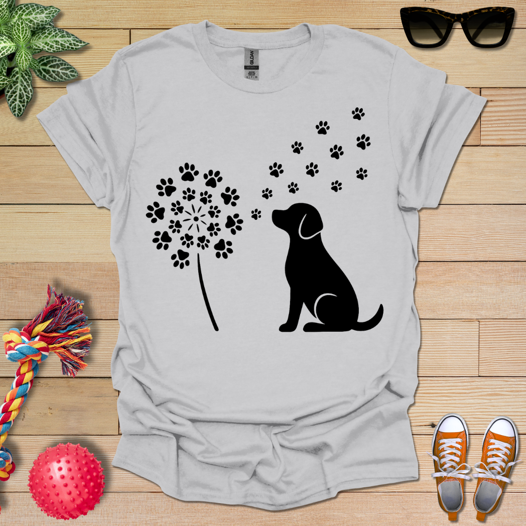 Dog Blowing Dandelions T-Shirt