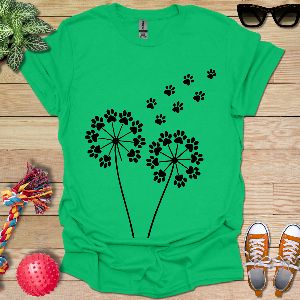 Dandelion Paw Prints T-Shirt