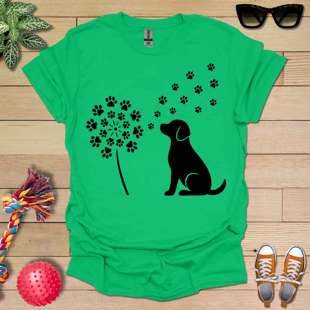 Dog Blowing Dandelions T-Shirt