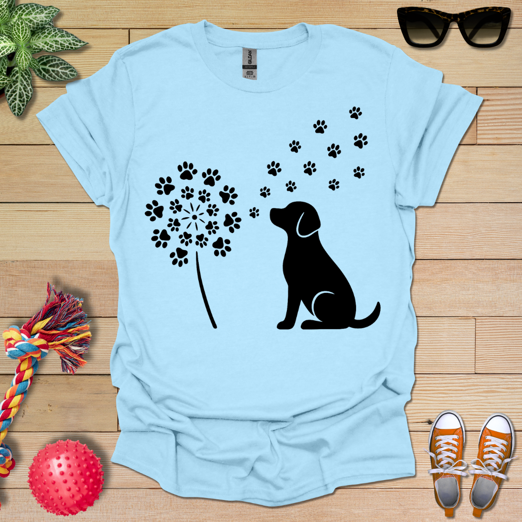 Dog Blowing Dandelions T-Shirt