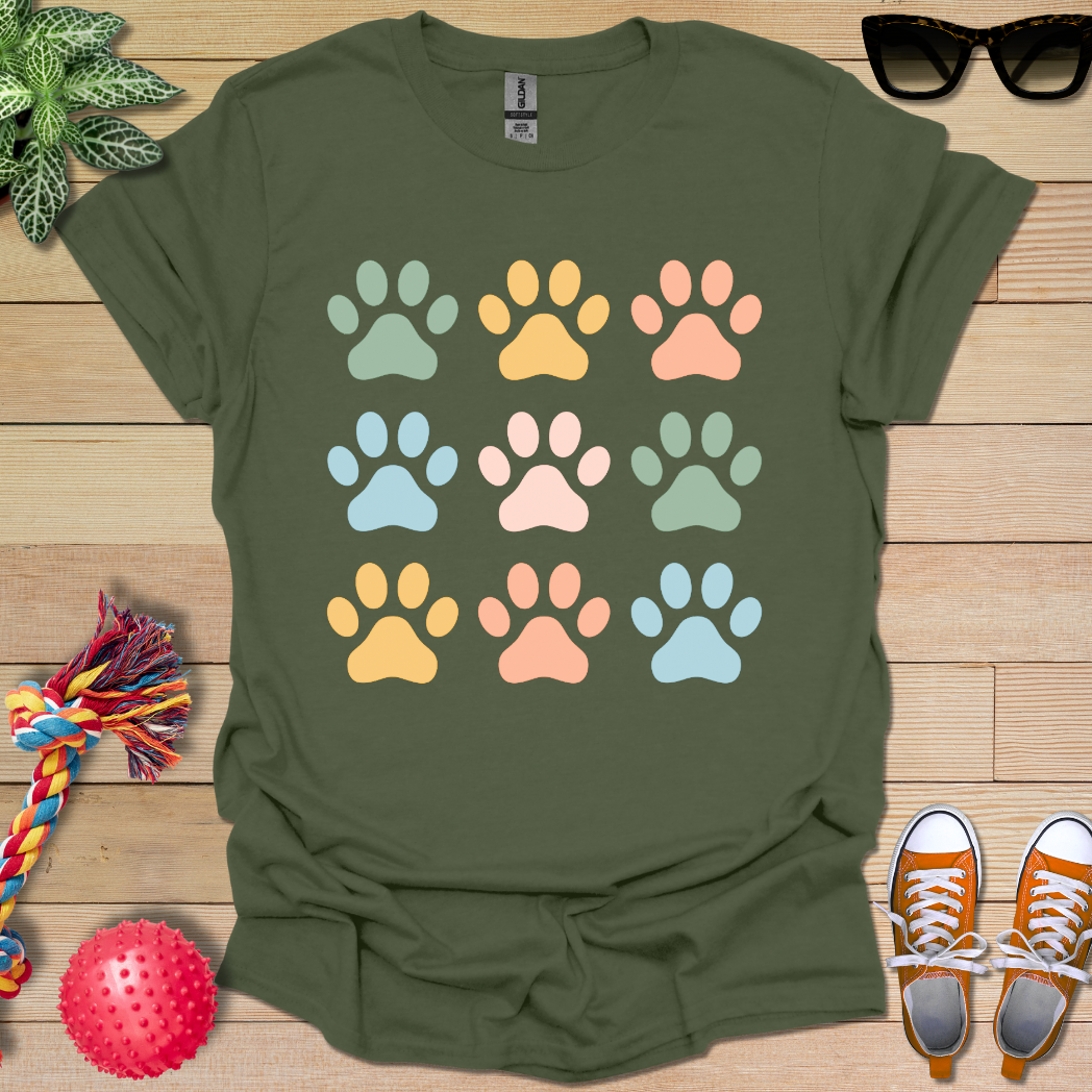 Paw Pattern T-Shirt