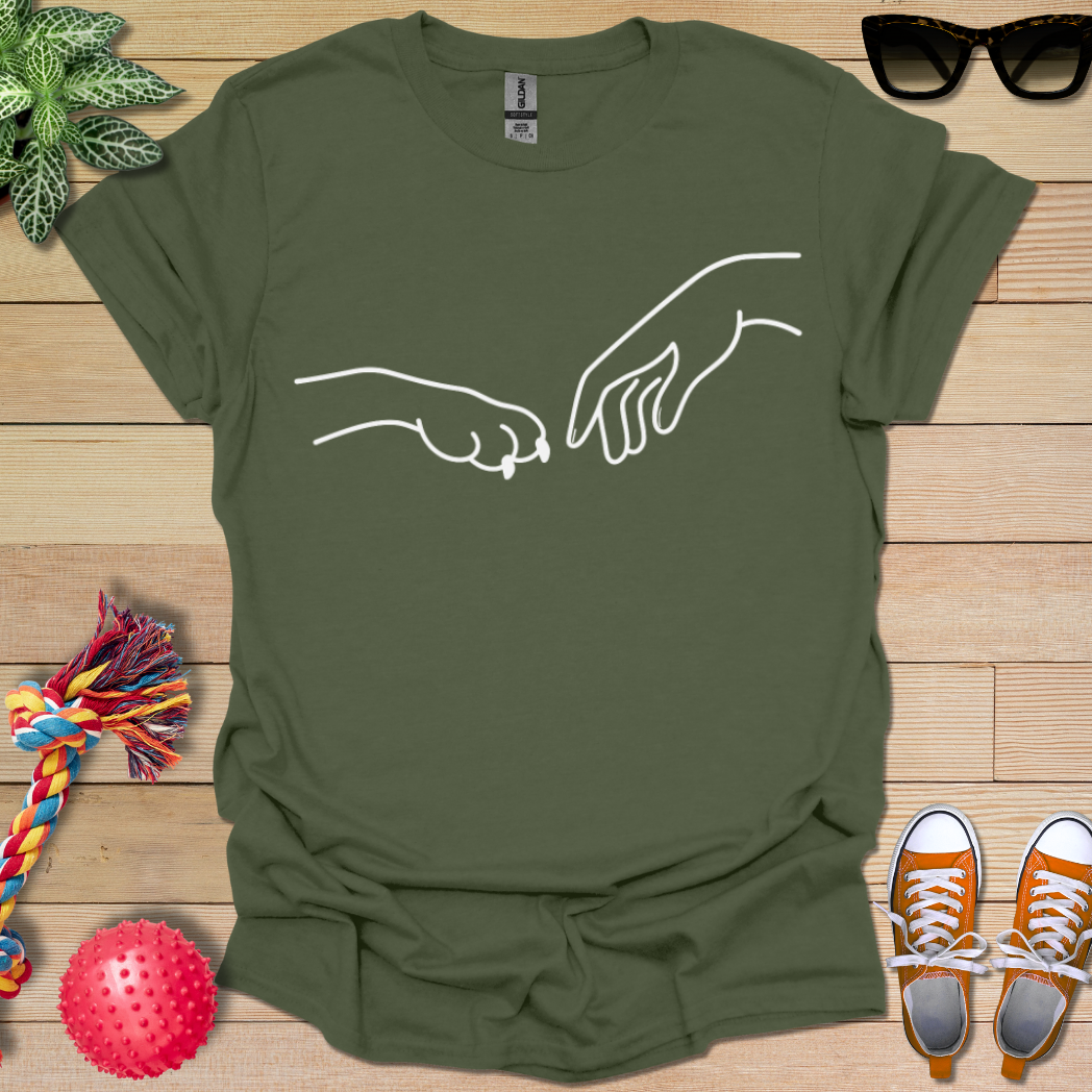 Dog Hand-Human Hand  T-Shirt