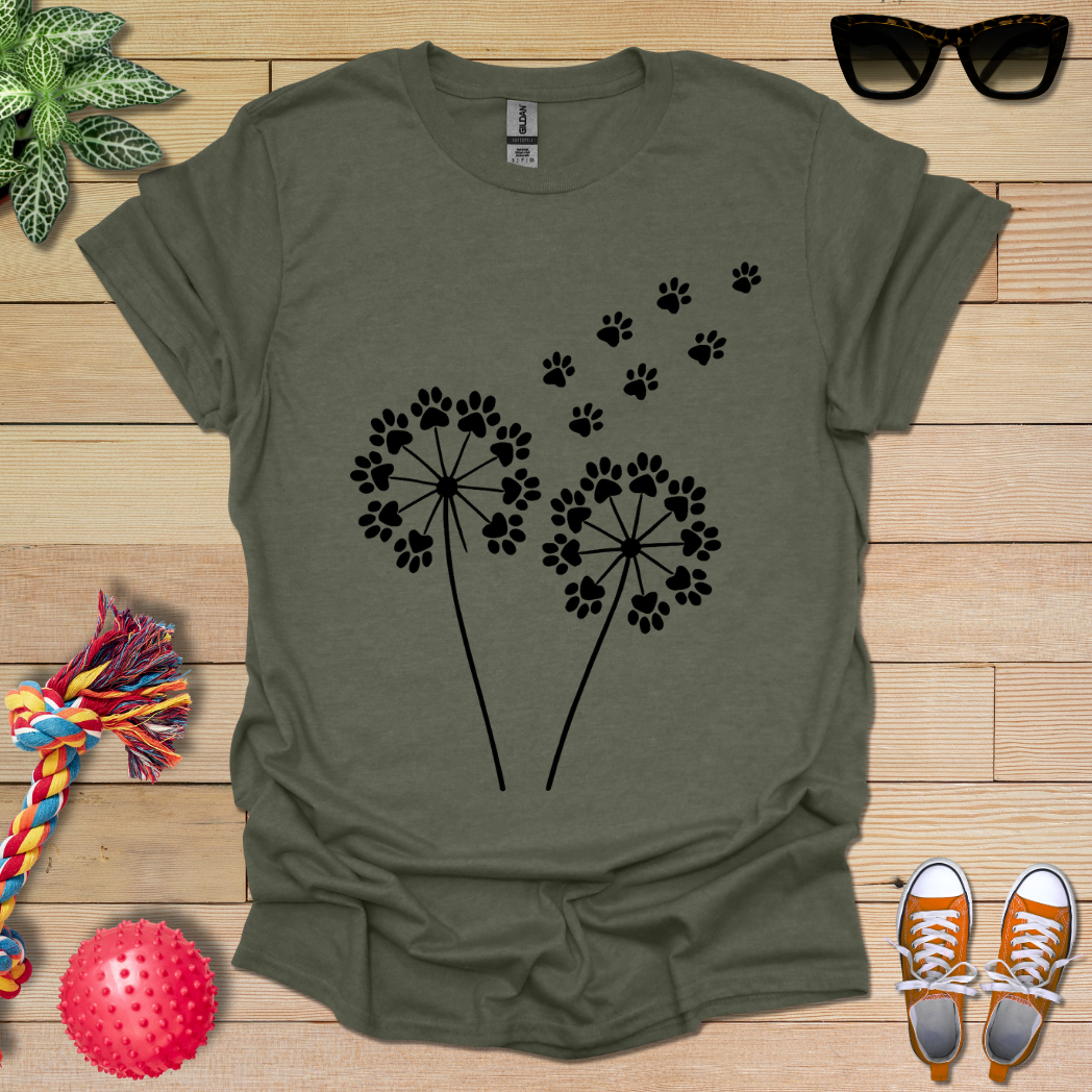 Dandelion Paw Prints T-Shirt