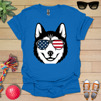 Patriotic Husky T-Shirt