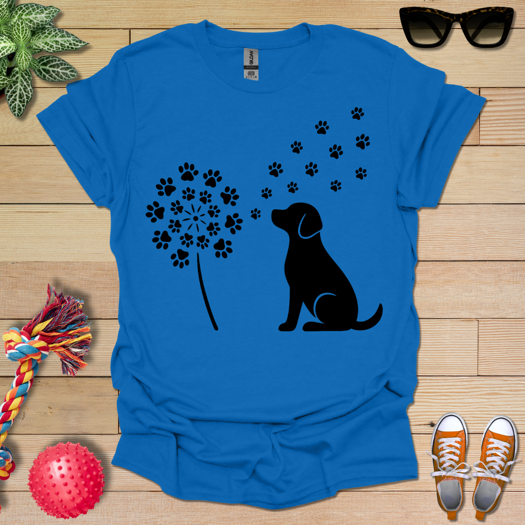 Dog Blowing Dandelions T-Shirt