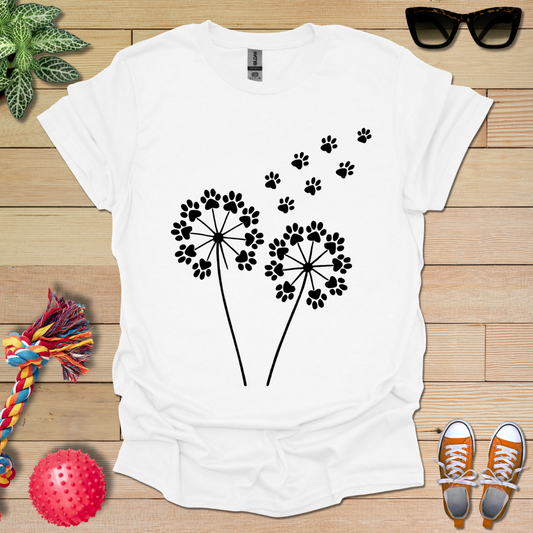 Dandelion Paw Prints T-Shirt