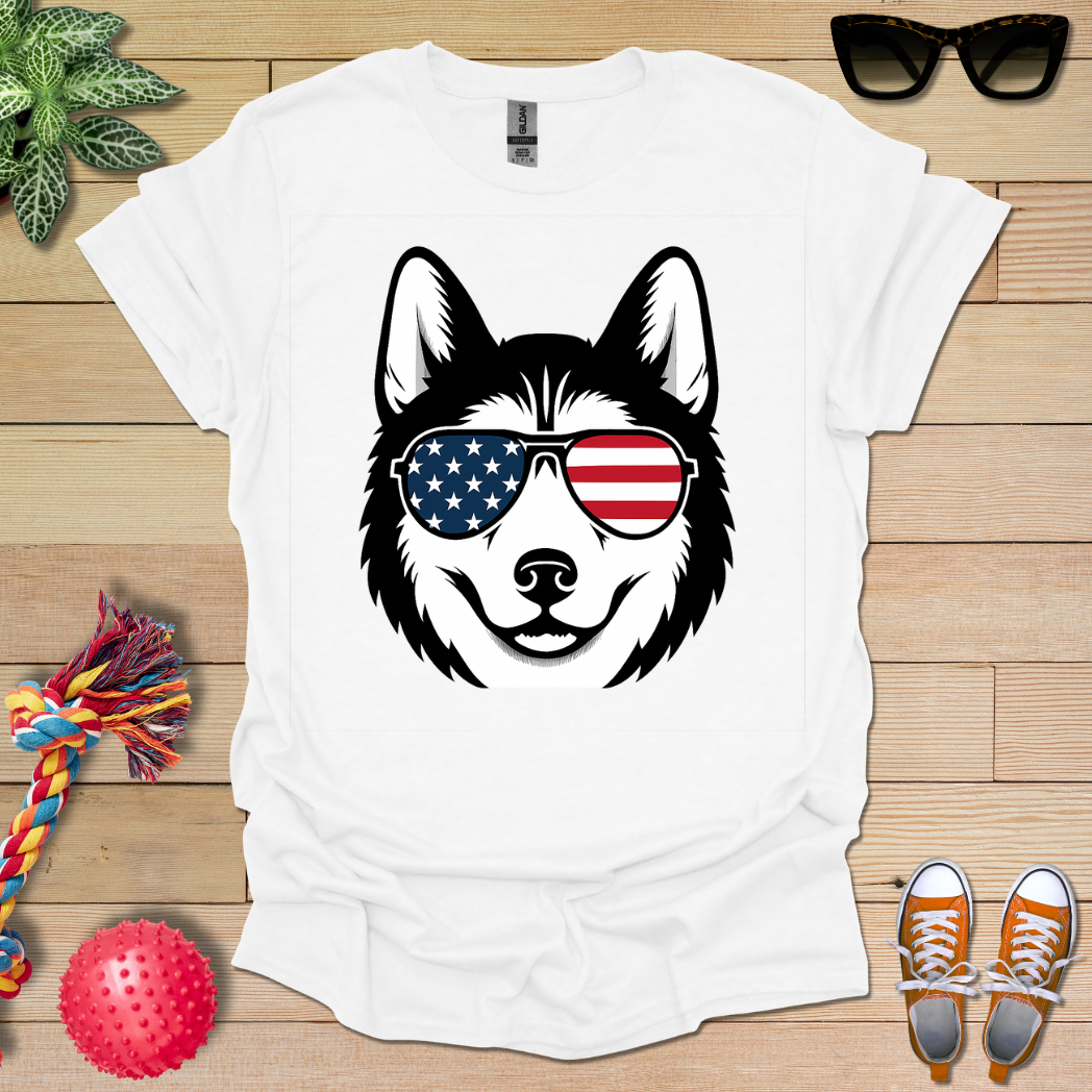 Patriotic Husky T-Shirt