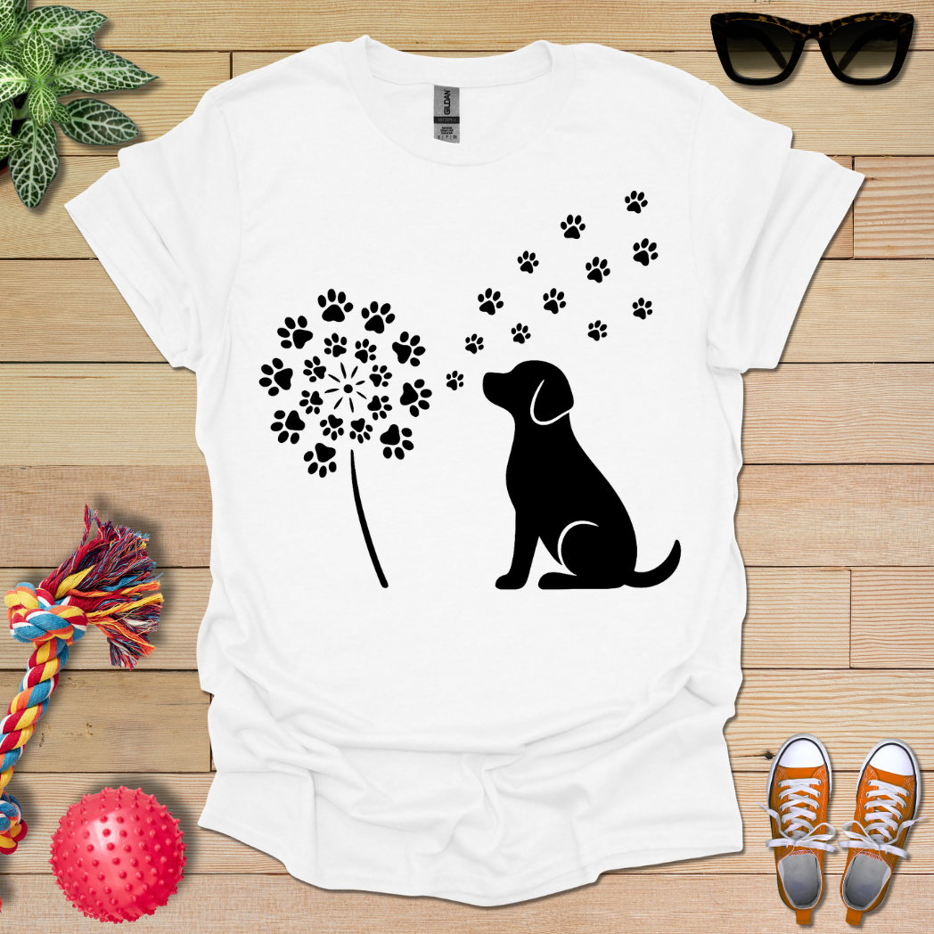 Dog Blowing Dandelions T-Shirt