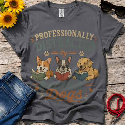 Love Books and Dogs T-Shirt