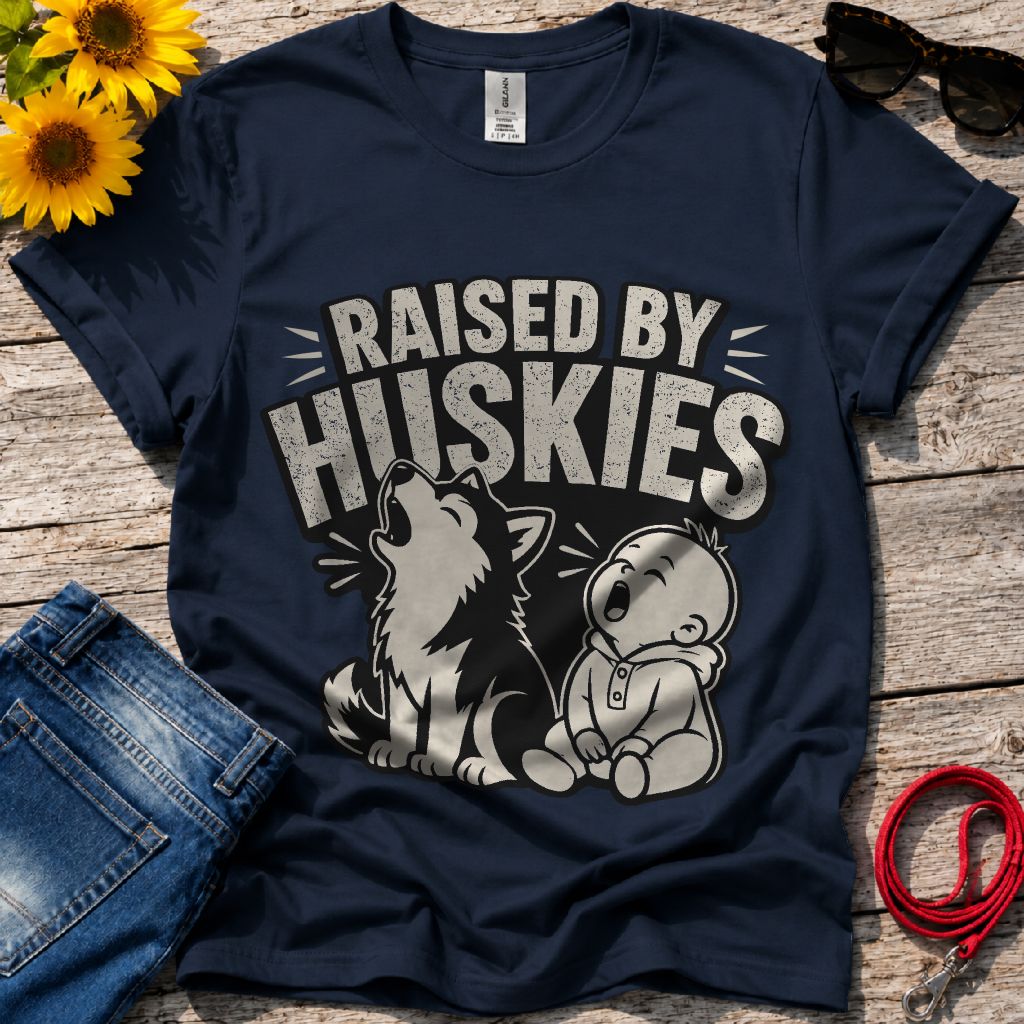 Raised by Huskies T-Shirt