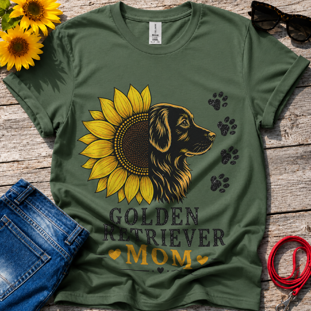 Sunflower Paw Prints T-Shirt