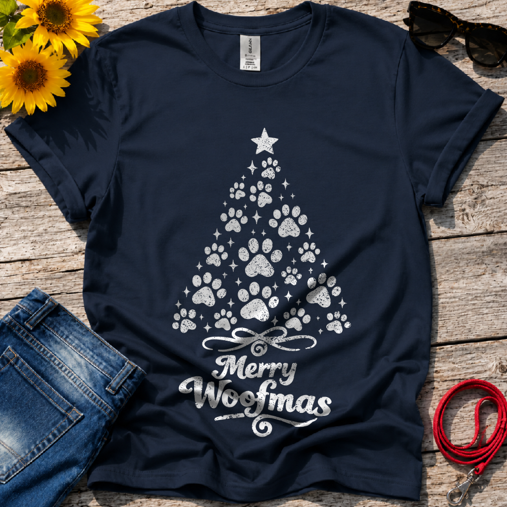 X_Mas Tree Paws T-Shirt