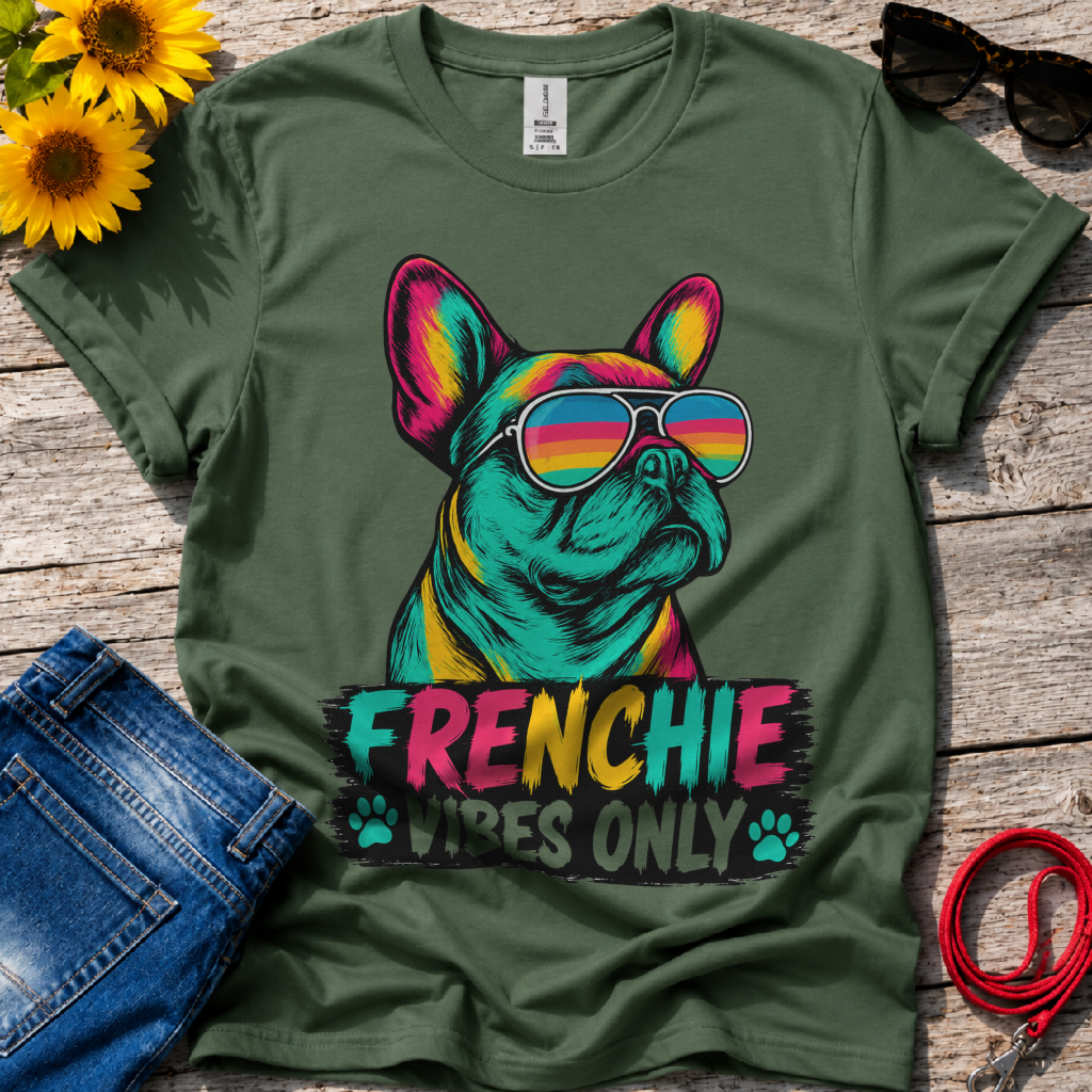 Sunglasses for a Frenchie T-Shirt