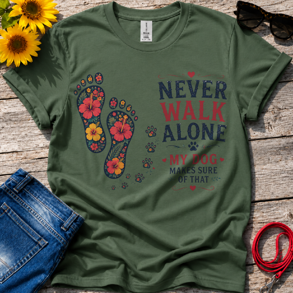 Never Alone Dog T-Shirt