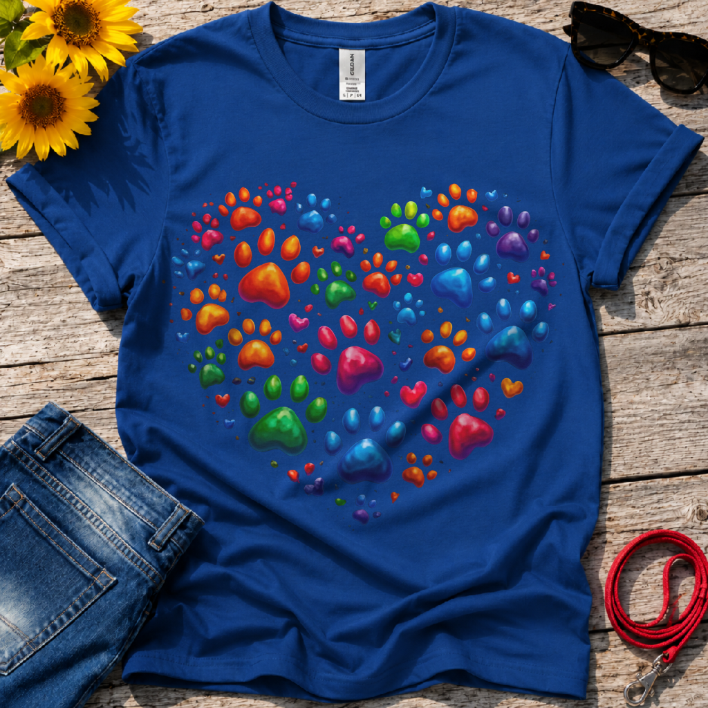 Heart of Paws in 3D T-Shirt