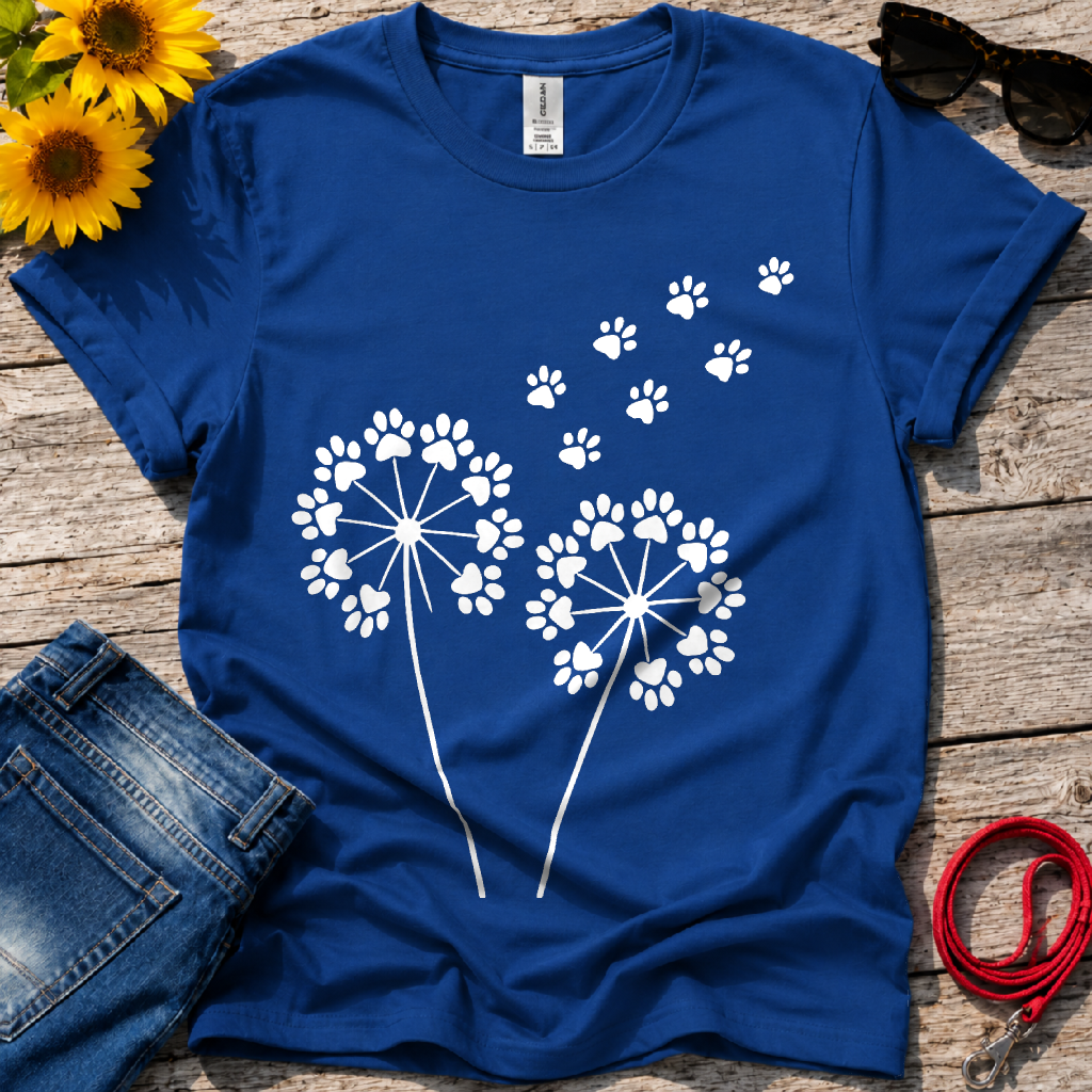 Dandelion Paw Prints T-Shirt