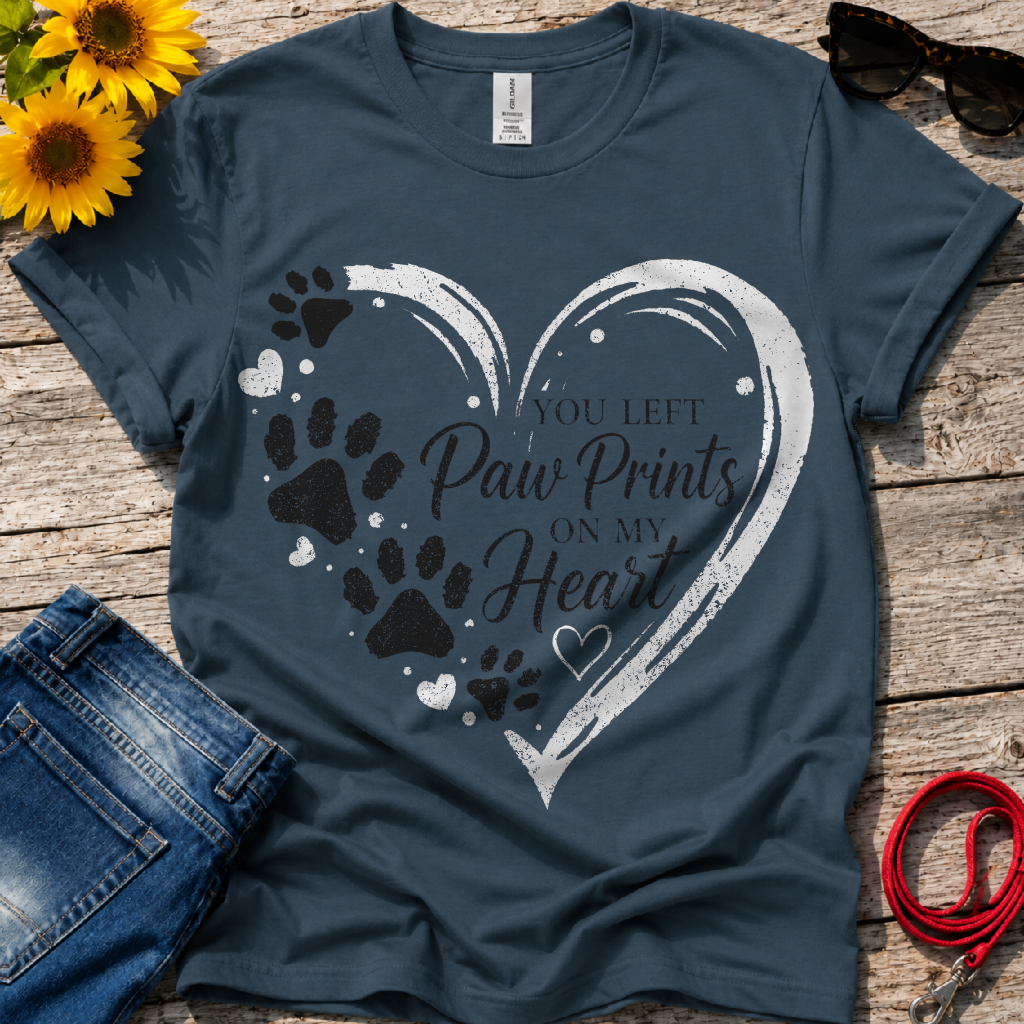 Paw Prints on My Heart T-Shirt