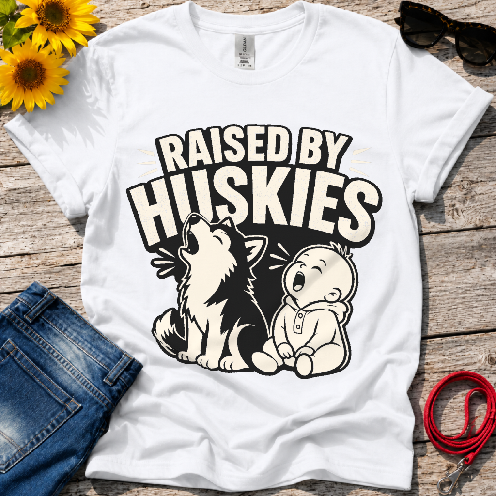 Raised by Huskies T-Shirt