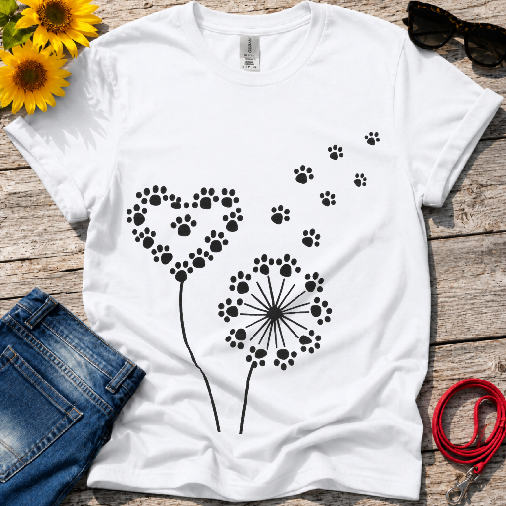 Dandelion Love Paws T-Shirt