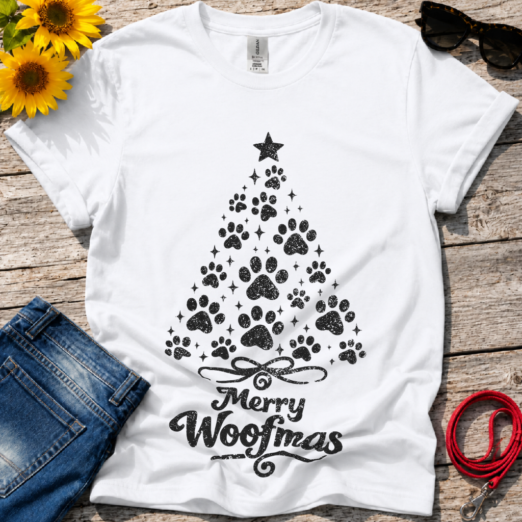 X_Mas Tree Paws T-Shirt